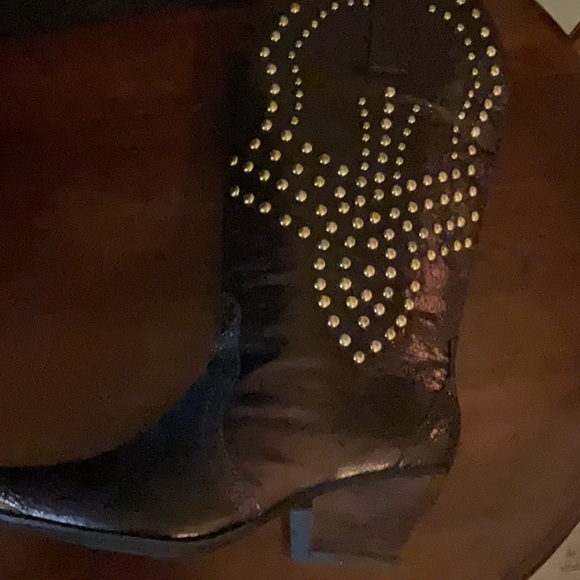 💥New Arrival REBA Ladies Brown Biker Cowboy Boots Size 9.5 NWT $299 - Picture 5 of 6